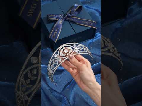 SV Silver Gwyn Laurel Leaf Tiara-Crowns & Tiaras | SWEETV