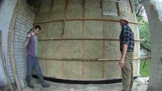 Утепление минеральной ватой силикатной стены. Отделка ольховой вагонкой.