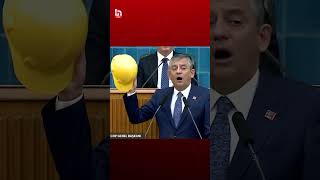 Sarı bareti kürsüye vurarak konuştu! Özgür Özel'den Doruk Madencilik i