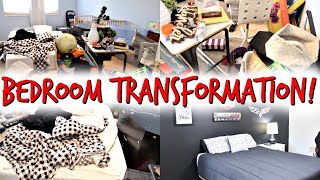 ULTIMATE BEDROOM CLEAN + MAKEOVER! MESSY ROOM TRANSFORMATION! EXTREME CLEANING MOTIVATION! DECLUTTER