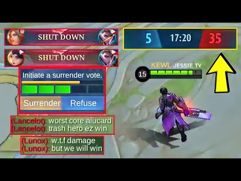 NOTHING IS IMPOSSIBLE!! SOLO RANKED ALUCARD WILL NEVER SURRENDER!! HARDEST GAME EVER!!