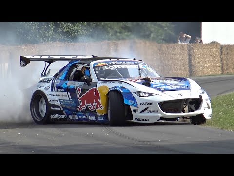 Mad Mike's INSANE 26B 4-Rotor Twin Turbo Mazda Miata ND at Goodwood 2017!