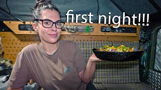 First *Real* Night Truck Camping in my New Defender Build!