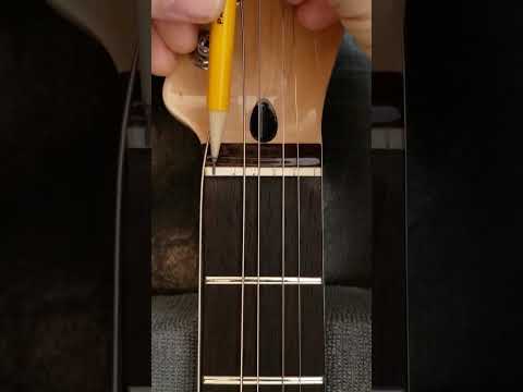 Guitar Tuning Mod - Nut Graphite #guitar #beginners #squierbyfender