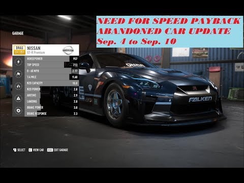 Need For Speed Payback Abandoned Car September 4 to September 10
