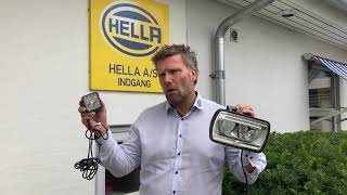 LED reflektor HELLA Jumbo LED 12-24V, bílé a oranžové poziční světlo