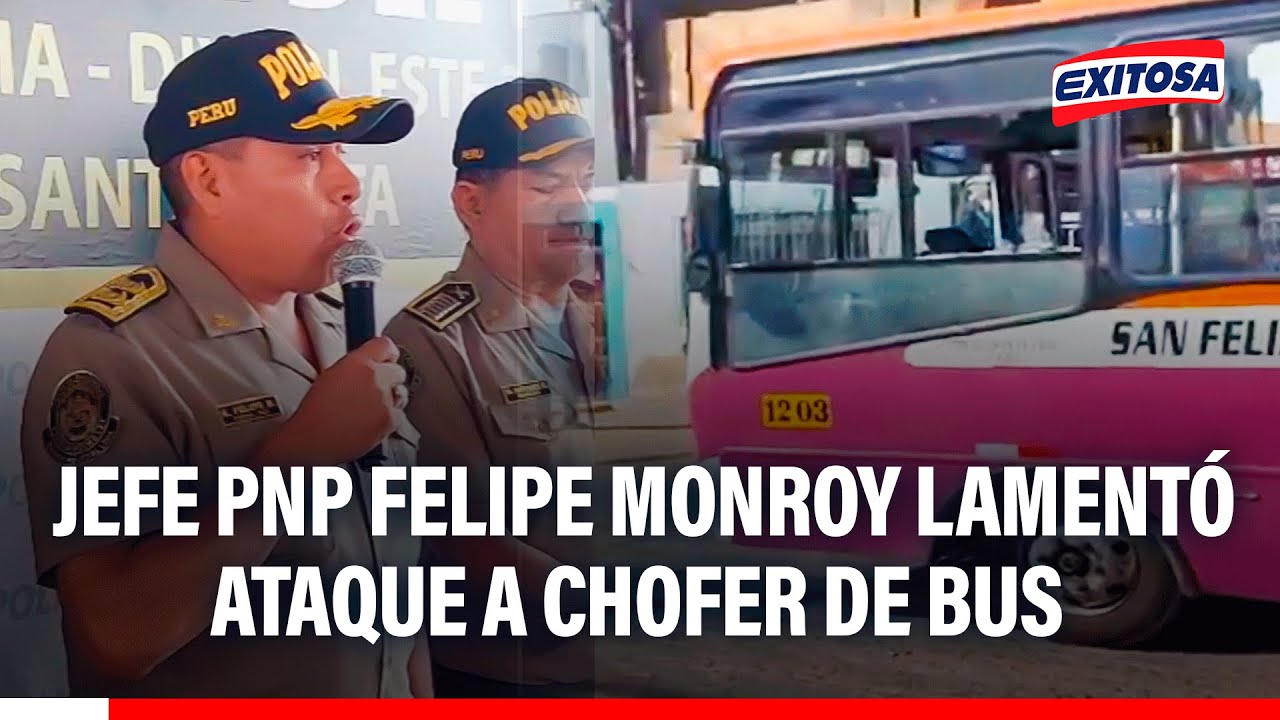 🔴🔵Jefe de Región Policial sobre ataque a bus: "Agradecemos a Dios que no le pasó nada al chofer"