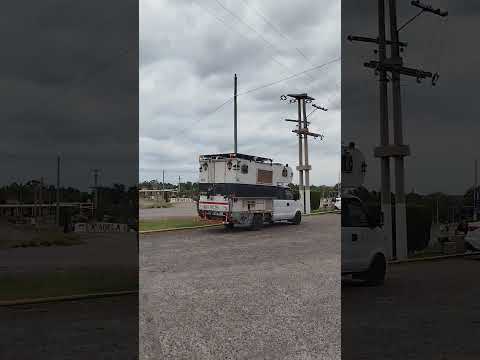 Ya ubicadas en dónde reposaremos en la noche en Adela en la Pampa