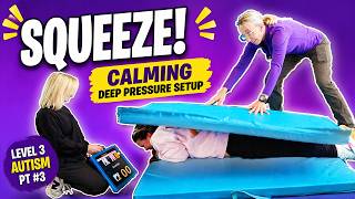 Need Calming or Organization? Try This Deep Pressure Setup 👩🏻🧩 | Level 3 Autism PT #3