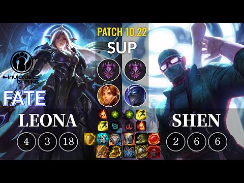 IG Fate Leona vs Shen Sup - KR Patch 10.22