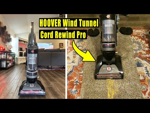 Hoover WindTunnel Cord Rewind Pro Bagless Vacuum Cleaner, Corded Upright Vacuum Cleaner for Carpet and Hard Floor, Automatic Cord Rewind, Corded Vacuum Cleaners for Home Use video review thumbnail
