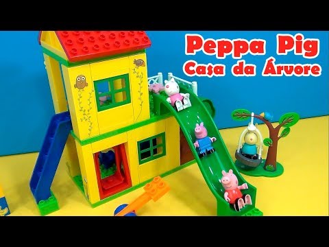 LEGO NEW Tree House! Sliding balances and seesaw #Ilovepeppapig  Peppa Pig Lego New tree house.