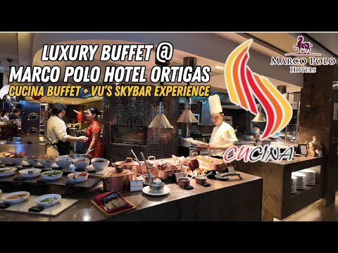 [4K] LUXURY BUFFET AT CUCINA MARCO POLO HOTEL | International Buffet with City View!