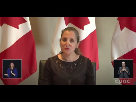 Finance Minister Chrystia Freeland discusses passage of budget bill, expansion of workers benefit