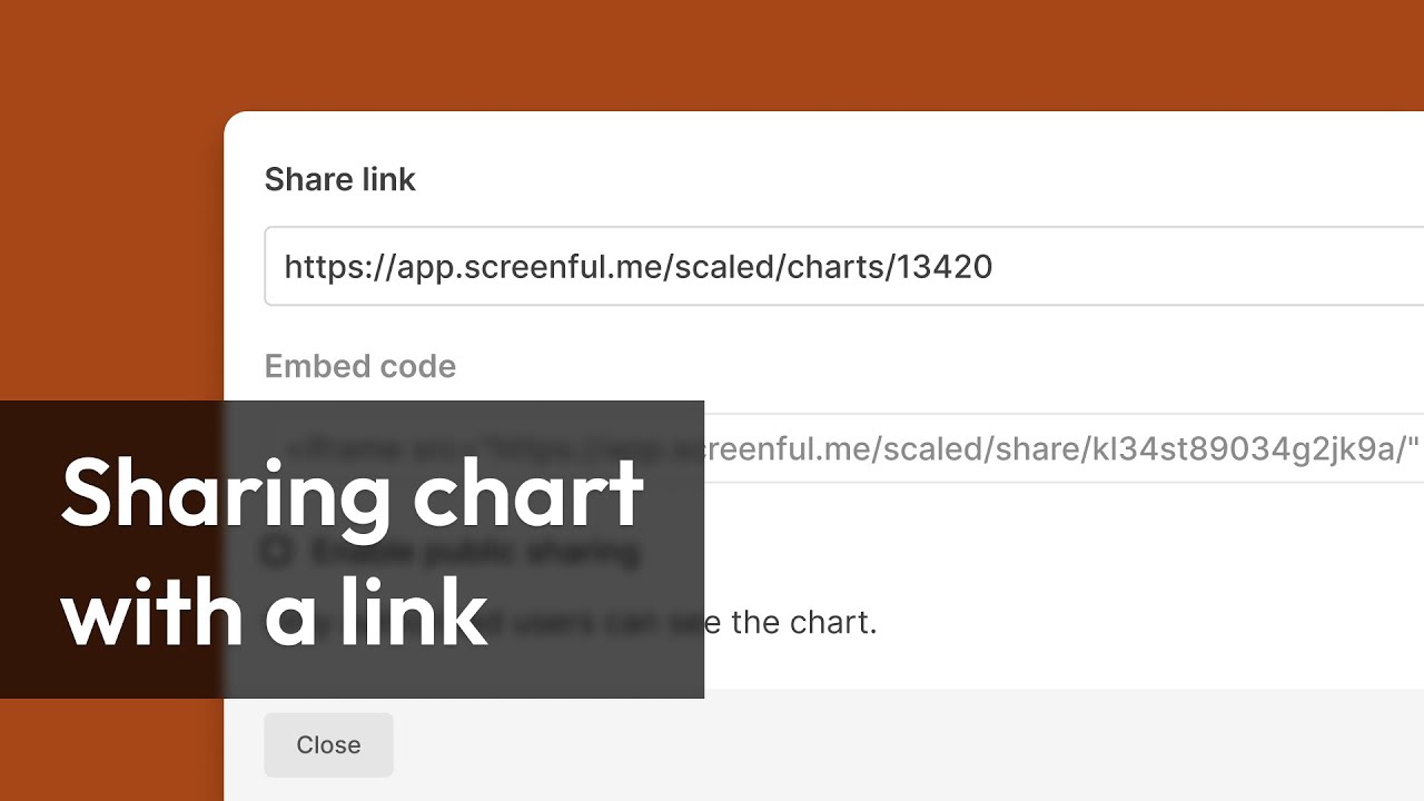 Sharing chart with a link