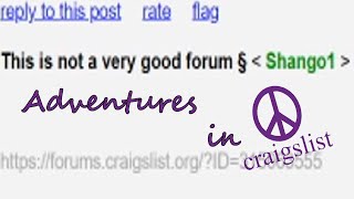 A Craigslist Discussion Forum Adventure {Feat. Voia}