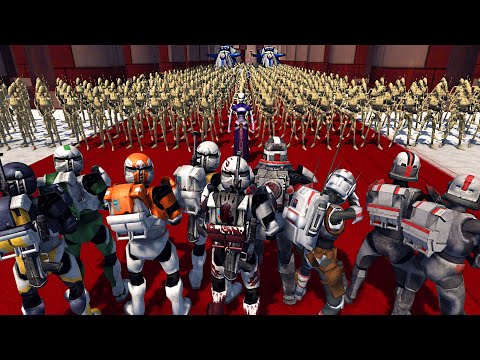 Call All Clone Commandos Siege 1,000 DROID ARMY Defense?! - Men of War: Star Wars mod