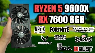RX 7600 + Ryzen 5 9600X | Test in 8 Games - 1080p Gaming