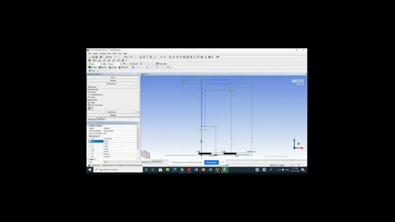 Ansys Tutorial geometry workbench
