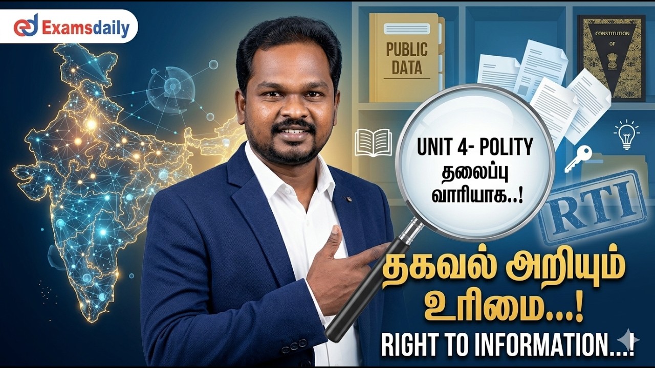 Unit 4- Polity தலைப்பு வாரியாக...! தகவல் அறியும் உரிமை..! Right to information