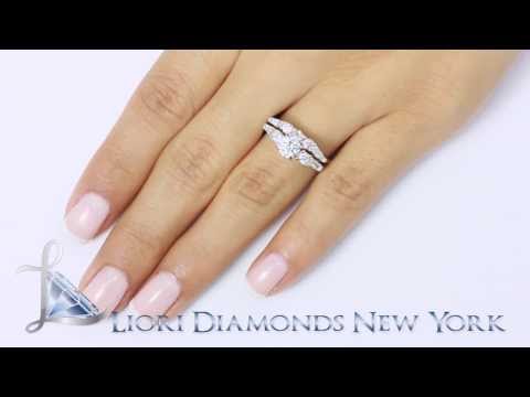ER-0341  - 1.75 Carat D-VS2 Diamond Engagement Ring & Wedding Band Set 14k White Gold