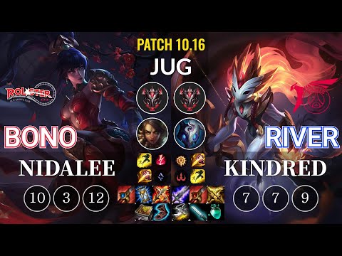 KT Bono Nidalee vs TLN River Kindred Jungle - KR Patch 10.16
