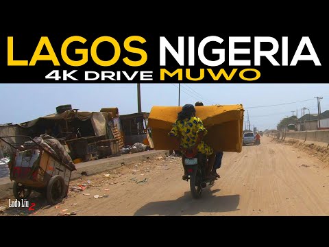 Lagos Nigeria driving in Tedi Muwo 4k ultra HD - travel to Africa in 2021