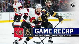Senators @ Golden Knights 12/17 | NHL Highlights 2023