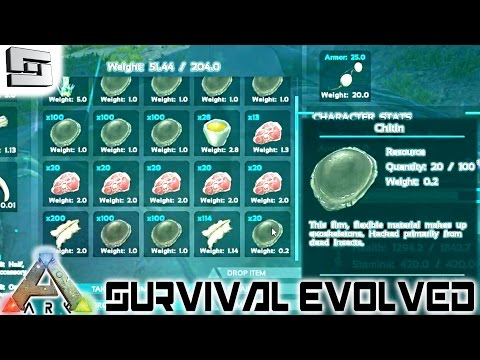 ARK: Survival Evolved - BEST WAY TO GET CHITIN / KERATIN! E33 ( Gameplay )