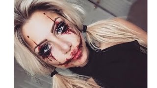 Harley Quinn the joker inspired halloween makeup | beeisforbeeauty