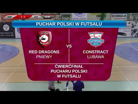 1/4 PP Red Dragons Pniewy - KS Constract Lubawa 5-2(0:2) skrot spotkania 17.03.2021