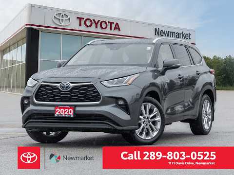 2020 Toyota Highlander Hybrid Limited AWD in Gray for sale at Newmarket Toyota in Newmarket, ON