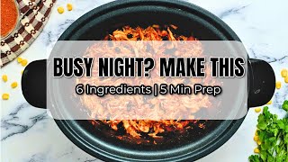 The EASIEST Dump & Go Crockpot Chicken (Just 6 Ingredients!)