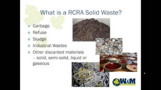 RCRA   Hazardous Waste Management Training