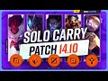 The NEW BEST SOLO CARRY CHAMPIONS on PATCH 14.10 - League of Legends