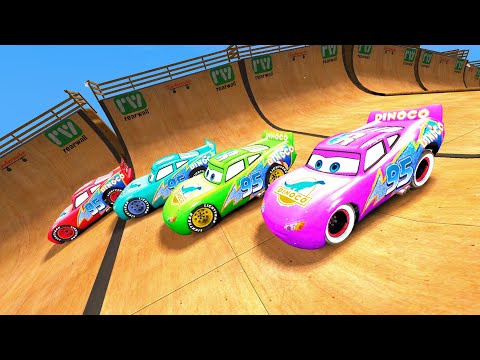 GTA 4 Lightning McQueen Dinocos Car Mega Car Jump Testing - Who is The Best Jump?