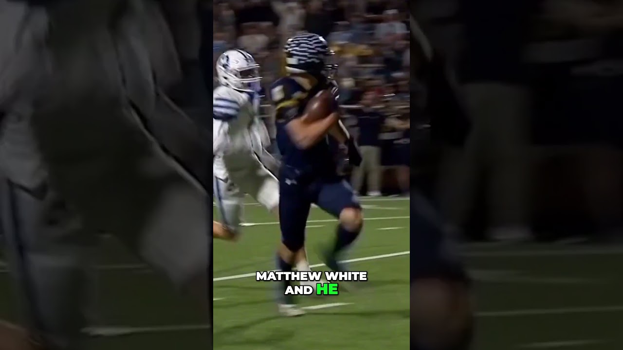 This pass up the seam from Buck Randall to Matthew White is as good as you'll see from any QB