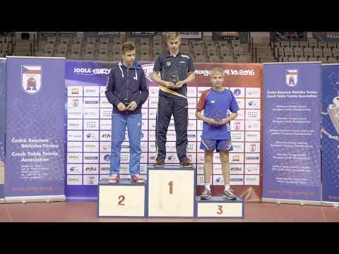 STIGA player Truls Möregårdh at the 2016 Europe Youth Top-10