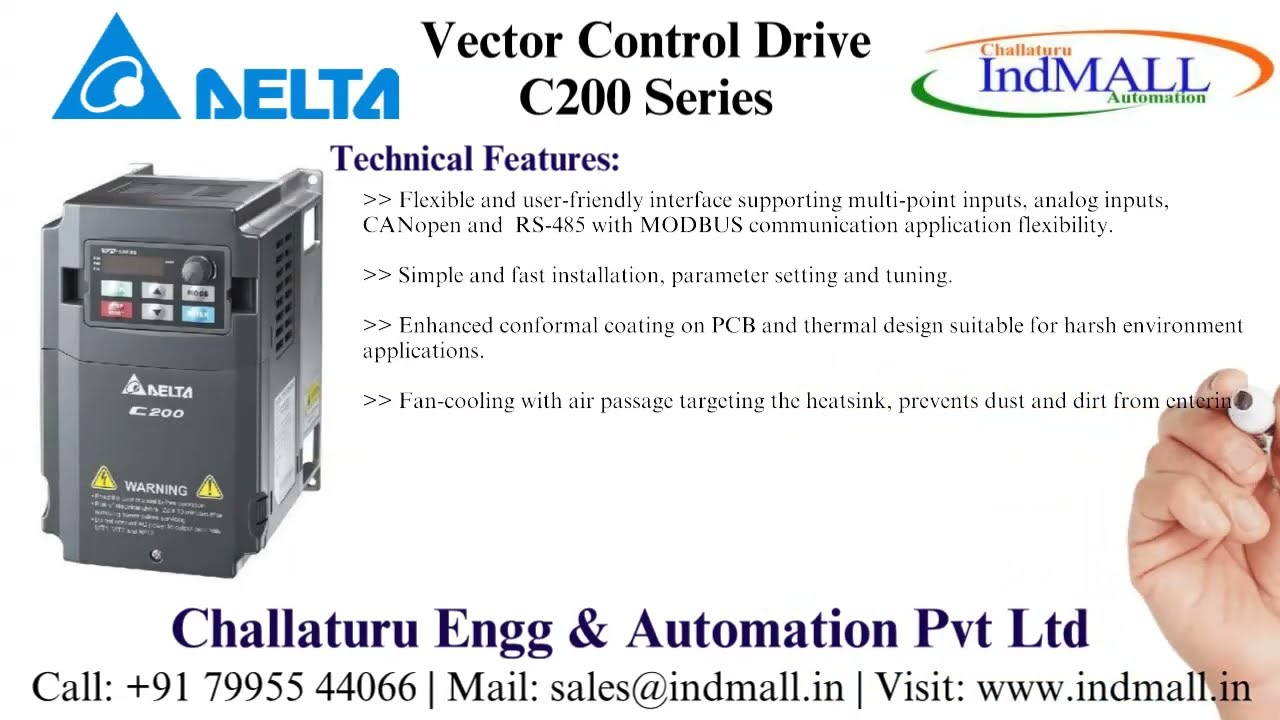 Delta Vector Control Drive: C200 Series Features | IndMALL