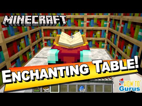 HTG George - How You Can  Design a Minecraft Enchantment Table - Recipe, Room Layout, Bookshelf Setup