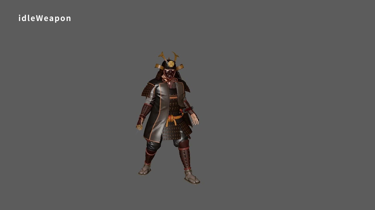Samurai Character 3D Model