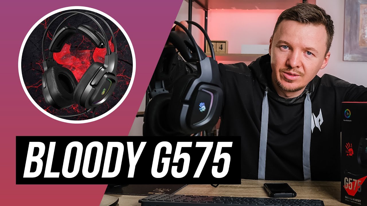 Компьютерная гарнитура A4Tech Bloody G575 Punk, желтый/черный