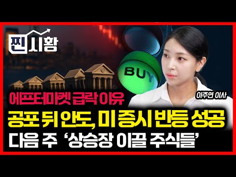[#찐시황]  공포 뒤 안도…뉴욕 증시 반등 성공했다 "에프터마켓, 주가급락한 이유" / 다음 주, 강세장을 이끌 주식은?  | 이주연 이사