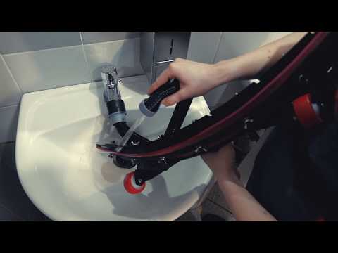 Регулировка и снятие водосборной балки - фрагмент видео-инструкции к поломоечной машине МЕТЛАНА М50