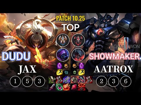 HLE DuDu Jax vs DWG ShowMaker Aatrox Top - KR Patch 10.25