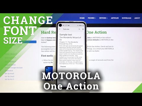 Text Size in MOTOROLA One Action – Display Font Settings
