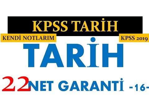 Tarih | Osmanlı Devleti Avrupa Tarihi 16 | Kpss Tarih 22 Net Garanti