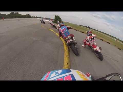 09.06.2013 Mogul Supermoto 2013 - Vyškov - 2.finálová jízda S1 - OnBoard #51 Vít Janoušek - Crash