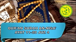 Download lagu SURAT AN-NISA AYAT 11-20 TARTIL METODE UMMI | MUROTTAL JUZ 4 | FULL HD WITH ARABIC TEXT | mp3 Download lagu SURAT AN-NISA AYAT 11-20 TARTIL METODE UMMI | MUROTTAL JUZ 4 | FULL HD WITH ARABIC TEXT | mp3