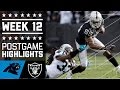 Panthers vs. Raiders | NFL Week 12 Game Highlights